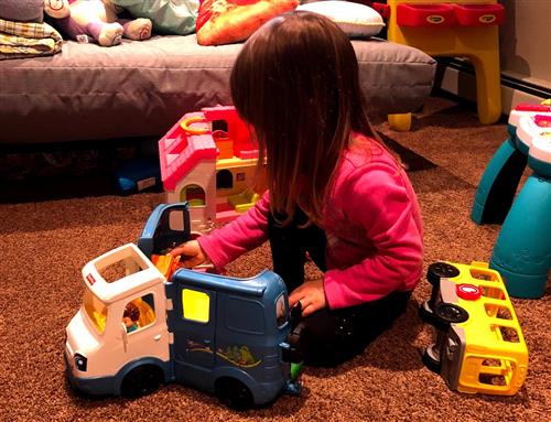 Michaela playing 